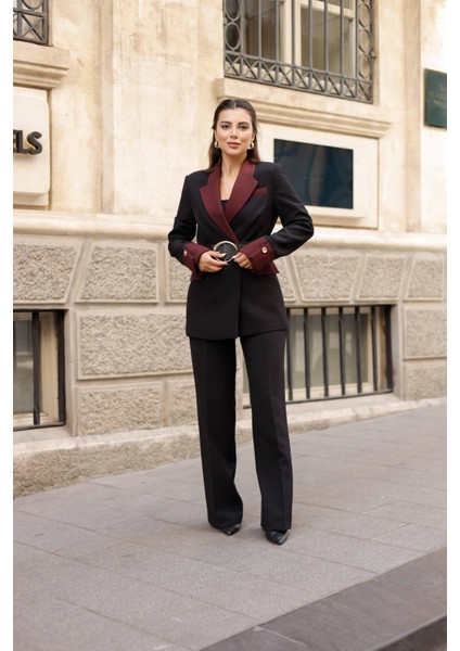 Gold Kemerli Garnili Kruvaze Takım Siyah fırsatları