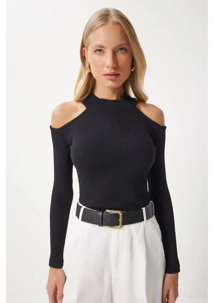 Kadın Uzun Kollu Omuz Dekolteli Kaşkorse Kumaş Bluz modelleri