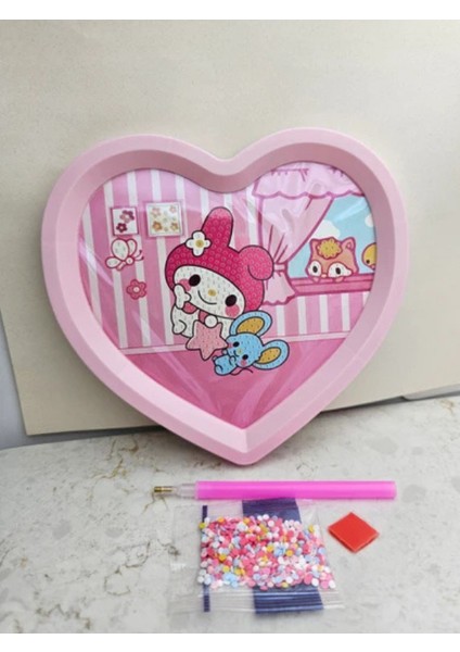 Kuromi, My Melody Kalpli Özel Tasarım Elmas Mozaik Boyama Seti Renkli Kendin Yap