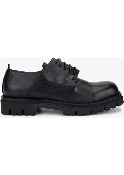 Erkek Hakiki Deri Siyah Casual Ayakkabı 1158 539 Erk Ayk SK25-26 Nero