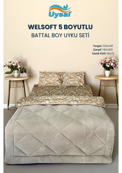 Welsoft 5 Boyutlu Battal Boy Uyku Seti