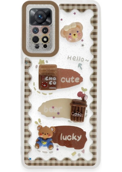 Xiaomi Redmi Note 11 Kılıf Sweet Desenli Silikon Kapak - Şeffaf