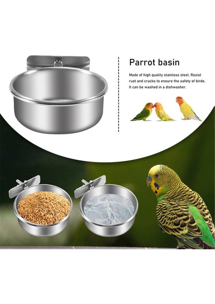 2 Paket Kafesi Gıda Suyu Dispenser Papağanı Yemek Yemeği Besleyici Kupası Kafes için, Gıda Tutucu Konteyner Macaws Ferret Perakeet Cockatiel Budgerigar (Yurt Dışından) fırsatları