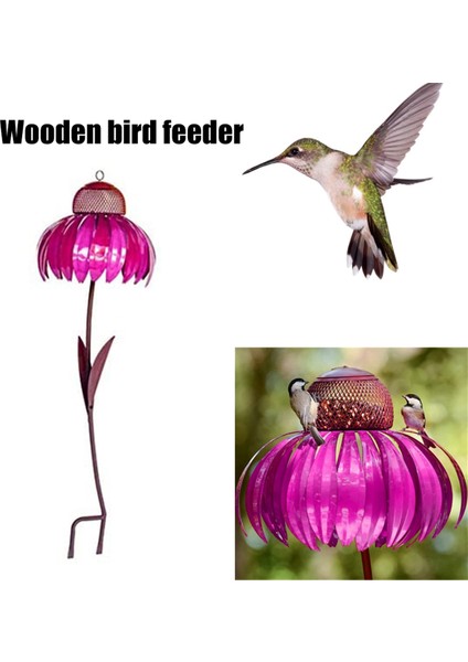 Mavi Besleyici Şişesi Stand Açık Bahçe Çiçek Şeklinde Kuş Besleyici (Yurt Dışından) fiyatları