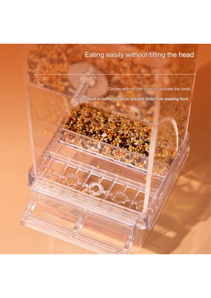 Otomatik şeffaf kuş besleyici, karışıklık yok otomatik kuş besleyicisi şeffaf gıda konteyner kafesi içen (Yurt Dışından) modelleri