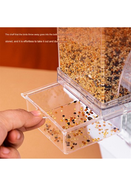 Otomatik şeffaf kuş besleyici, karışıklık yok otomatik kuş besleyicisi şeffaf gıda konteyner kafesi içen (Yurt Dışından) fırsatları
