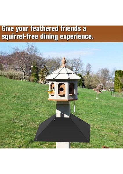 Post için metal sincap bölmesi, kuş besleyici direkler için sincap geçirmez bölmeler, ahşap kutup için açık sincap koruyucusu (Yurt Dışından) modelleri