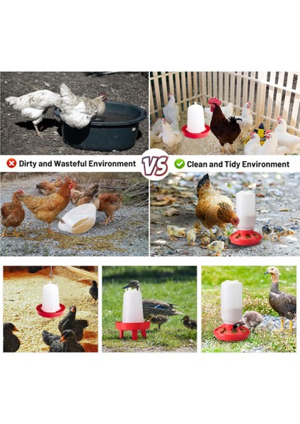 Üst Dolduran Civciv Besleyici ve Waterer Kit, Civciv Besleyici ve Waterer 3 Tems ile Civcivler Için Ayarlanabilir Bacaklar Kırmızı (Yurt Dışından) indirimleri