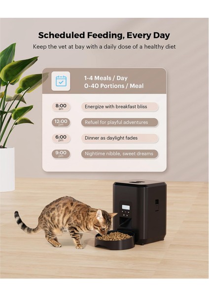 Otomatik Kedi Besleyici 2L Kediler ve Köpekler İçin Otomatik Evcil Hayvan Besleyicileri Kuru Gıda Zamanlı Kedi Besleyicileri (AB) için Kedi Yiyesi Dağıtıcı, A (Yurt Dışından) fiyatları