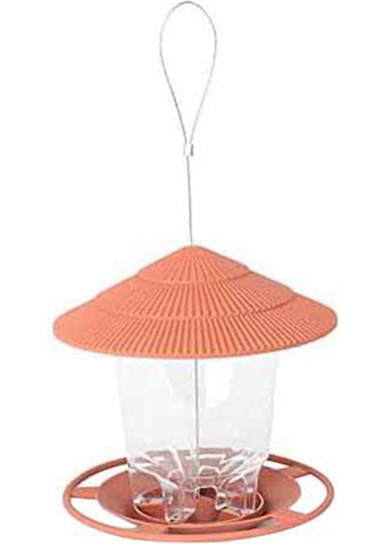 Yabani Kuş Besleyici, Squirrel geçirmez kuş besleyici dışında, Yuvarlak Şekleli Çatı Kahverengi ile Asılı Yabani Kuş Besleyicisi (Yurt Dışından)
