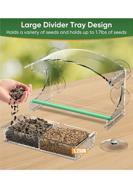 4 güçlü vantuzlu pencere kuş besleyici, dışarıda pencere kuş besleyici temizlik, pencere için akrilik kuş evi (Yurt Dışından) fiyatları