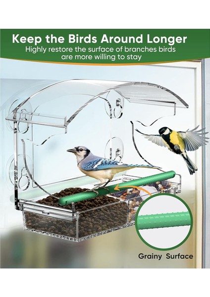 4 güçlü vantuzlu pencere kuş besleyici, dışarıda pencere kuş besleyici temizlik, pencere için akrilik kuş evi (Yurt Dışından) modelleri