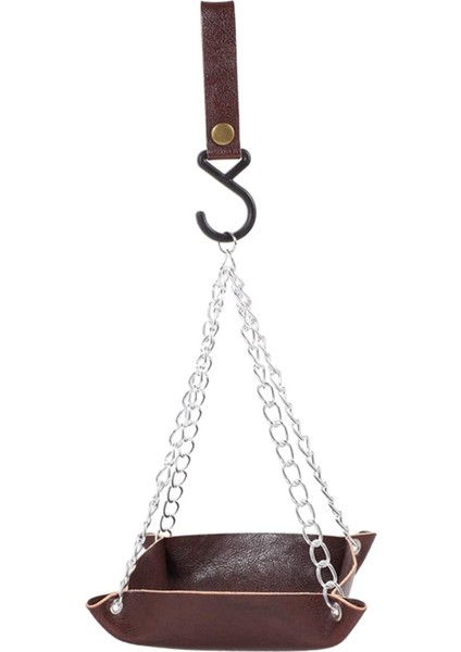 Kuş besleyici tepsisi asılı kuş su tepsisi bahçe kuş besleyici açık veranda asılı kuş besleyici kırmızı (Yurt Dışından)