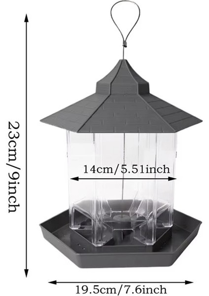 Yabani Kuş Besleyicileri Çarpışma Kuş Besleyici Besleme Kasesi Büyük Kapasite Askisizleme İstasyonu Bahçe için 6 besleme portu (Yurt Dışından) indirimleri