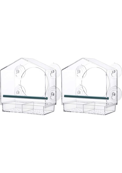 Kuş besleyici, akrilik açık pencere kuş besleyici, tepsi kuş bahçesi evcil hayvan besleyici (Yurt Dışından)