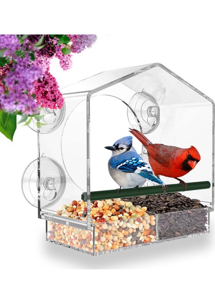 Kuş besleyici, akrilik açık pencere kuş besleyici, tepsi kuş bahçesi evcil hayvan besleyici (Yurt Dışından) fiyatları