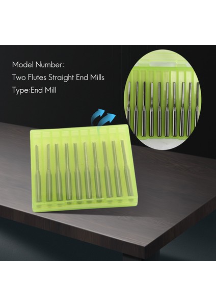 10 Adet Iki Flüt Düz Uç Fabrikalar Düz Yuva Biti Ahşap Kesici Iki Çift Flüt Biti 3 175X2X17MM Cnc Yönlendirici Için (Yurt Dışından) fırsatları