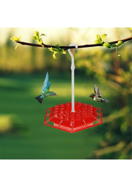 Dışarıda asılı asma karınca ve arı kanıtı bahçe kuş besleyici için kanca ile asma altıgen kuş besleyici (Yurt Dışından)