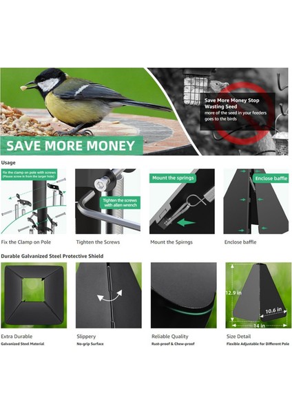 Sincap Kanı Kuş Besleyici Dikkat Koruma Koruyucu Kuşkeri Kuş Besleyici Hırsızlık Önleme Döndürme Asılı Kuş Besleyici Combo (Yurt Dışından) fırsatları