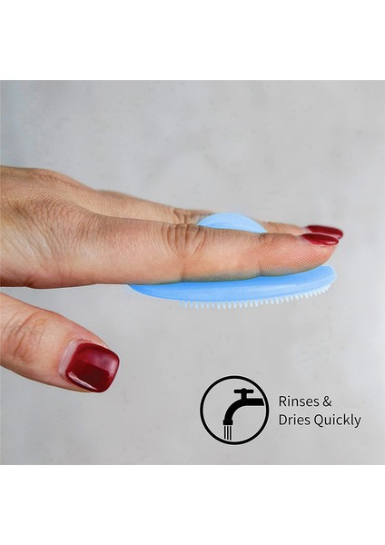 Bebekler Için Peeling ve Masajlı Beşik Başlığı Banyo Fırçaları, Mavi ve Beyaz, 2'li Paket (Yurt Dışından) fiyatları