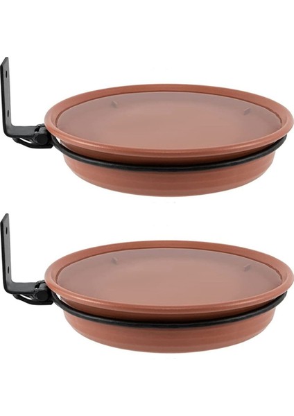 Kuş besleyici güverte kuş besleyicileri banyo tepsisi çıkarılabilir ayarlanabilir duvara monte büyük kapasiteli dış kuş besleyicileri 2 adet (Yurt Dışından)