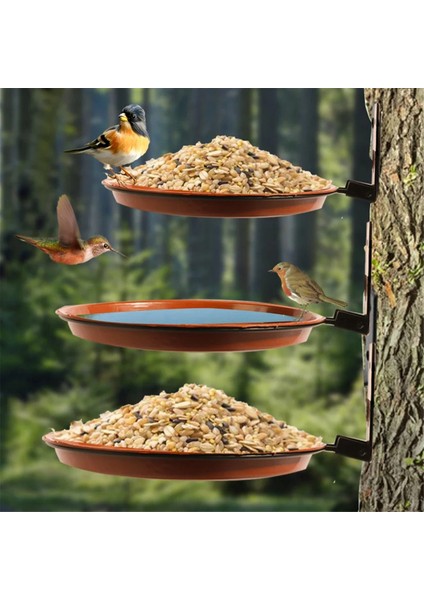 Kuş besleyici güverte kuş besleyicileri banyo tepsisi çıkarılabilir ayarlanabilir duvara monte büyük kapasiteli dış kuş besleyicileri 2 adet (Yurt Dışından) fiyatları