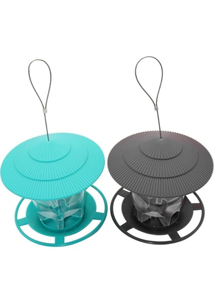 Bahçe çardak asılı vahşi kuş besleyici açık kap evcil kuş besleme ev tipi kuş besleyici yeşil+gri (Yurt Dışından)