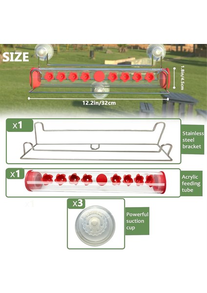 Pencere Sinek Kuşu Besleyici, Ant-Dayanıklı Besleme Portları ve Tünellerle Pencere Için Vantuz Fincan Sinek Kuşu Besleyici (Yurt Dışından) modelleri
