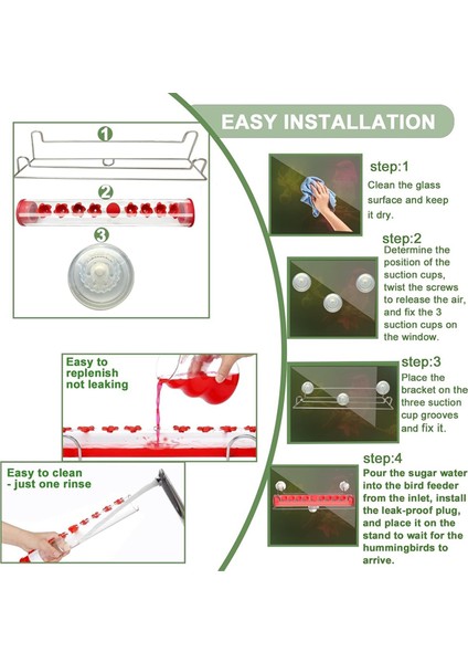 Pencere Sinek Kuşu Besleyici, Ant-Dayanıklı Besleme Portları ve Tünellerle Pencere Için Vantuz Fincan Sinek Kuşu Besleyici (Yurt Dışından) indirimleri