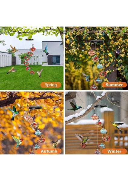 Büyüleyici rüzgar çanları dış mekan için kuş besleyicileri, dış bahçe dekoru turuncu+mavi için kuş besleyici topu (Yurt Dışından) indirimleri