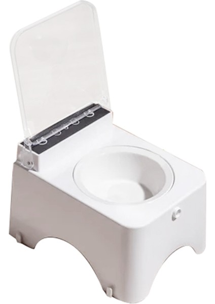 Kızılötesi Sensörlü Akıllı Kedi Kasesi Otomatik Kapak - Kediler ve Köpekler İçin Anti -Fare Pet Besleyici Gıda Dağıtıcısı (Yurt Dışından)