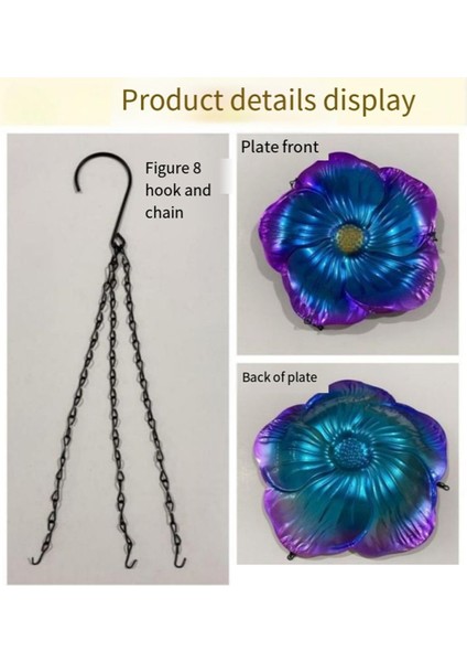 Kuş banyosu asılı küçük kuş besleyici metal besleyici çiçek tepsisi bahçe dekorasyonu için sevimli kuş besleyici tepsisi altın-kahverengi (Yurt Dışından) indirimleri