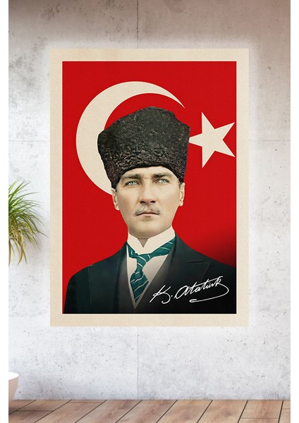 Metal Baskılı Atatürk Koleksiyonu Tablo No 44 - 15 cm x 20 cm