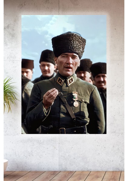 Metal Baskılı Atatürk Koleksiyonu Tablo No 75 - 15 cm x 20 cm