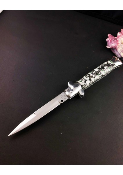 Gri Kuru Kafa 23 cm Italyan Çakı