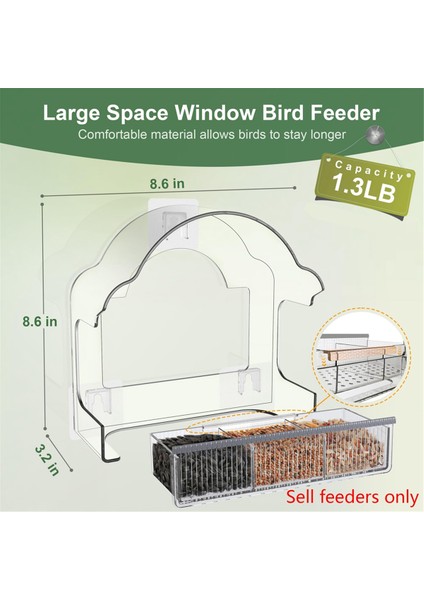 3 güçlü yapıştırıcı, şeffaf akrilik kuş evi ile dış şeffaf kuş pencere besleyici için pencere kuş besleyicileri (Yurt Dışından) modelleri