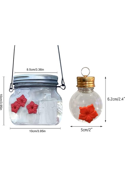 Açık havada asılı avlu bahçe dekorasyonu için çiçek besleme limanları ile 1 pack mason kavanoz kuş besleyici, kavanoz tipi (Yurt Dışından) modelleri