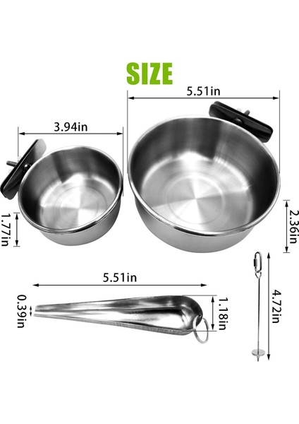 4 adet paslanmaz çelik kuş besleme kabı, kuş besleyici papağan gıda su kaseleri kelepçe, evcil hayvan kafesi bardak tutucu (Yurt Dışından) fiyatları