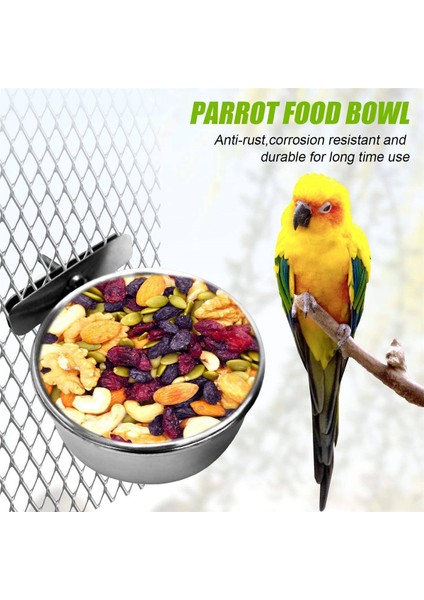 4 adet paslanmaz çelik kuş besleme kabı, kuş besleyici papağan gıda su kaseleri kelepçe, evcil hayvan kafesi bardak tutucu (Yurt Dışından) fırsatları