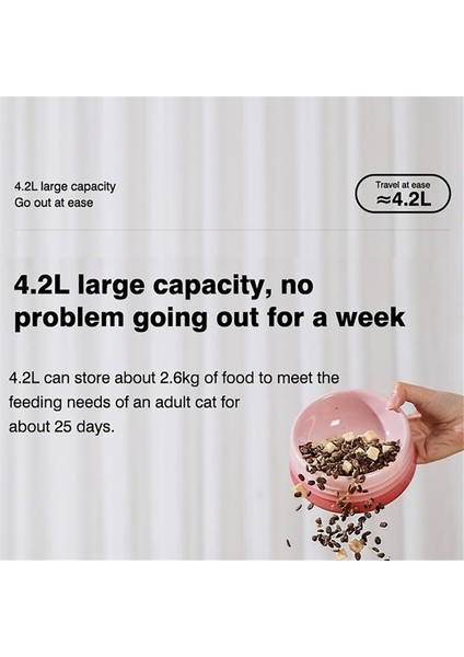 Uygulama Kontrolü Otomatik Pet Besleyici, 4.2L 2.4G WiFi Etkin Pet Besleyici, Kediler ve Köpek İçin Çift Kase Otomatik Evcil Hayvan Yiyesi Dispanser A A (Yurt Dışından) fırsatları