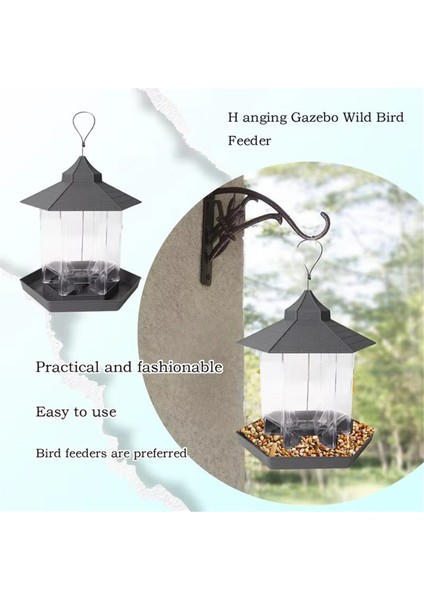 Vahşi Kuş Besleyiciler Çabuk Kuş Besleyici Besleme Kasesi Bahçe B için 6 Besleme Portu ile Büyük Kapasite Asma İstasyonu (Yurt Dışından) fırsatları