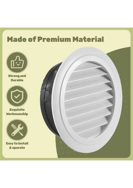 8 Inç Yuvarlak Havalandırma Menfezi Abs Panjur Izgara Kapağı Beyaz Soffit Havalandırma Menfezi Banyo Ofis Mutfak Havalandırması Için Dahili Sineklik Filesi (Yurt Dışından) indirimleri