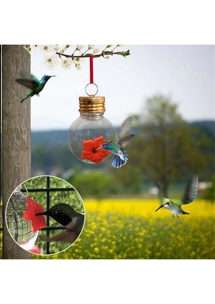 Açık havada asılı avlu bahçe dekorasyonu, ampul tipi için çiçek besleme portları ile 1 paketi mason kavanoz kuş besleyici (Yurt Dışından) fiyatları