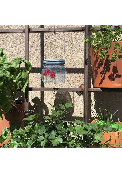 Açık havada asılı avlu bahçe dekorasyonu, ampul tipi için çiçek besleme portları ile 1 paketi mason kavanoz kuş besleyici (Yurt Dışından) fırsatları