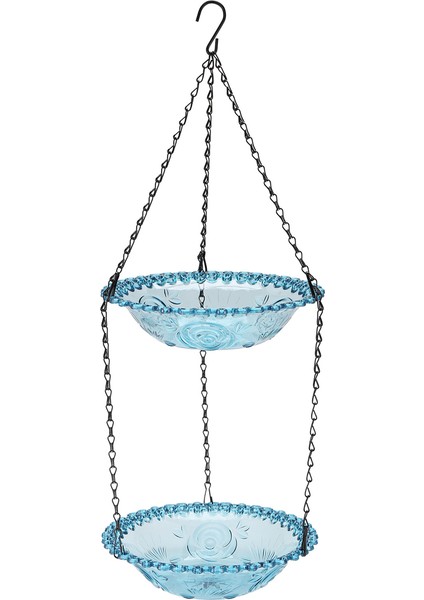 2 katmanlı çiçek tasarımı ile arı besleyici, Kelebek Banyosu Kuş Yemek Tepsisi beslemek için Asılı Arı Sulama İstasyonu (Yurt Dışından)