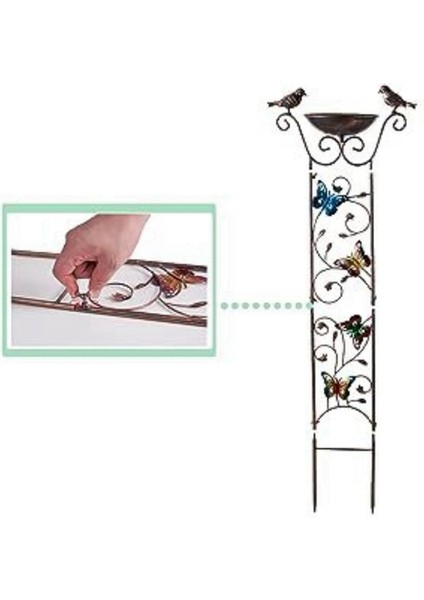 Açık Kuş Banyosu Kelebek Bahçesi Kafes Bahçesi Dekorasyon Metal Banyoları Bitki Tırmanma Çerçevesi (Yurt Dışından) fırsatları
