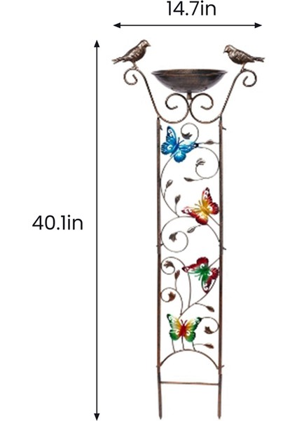 Açık Kuş Banyosu Kelebek Bahçesi Kafes Bahçesi Dekorasyon Metal Banyoları Bitki Tırmanma Çerçevesi (Yurt Dışından) indirimleri