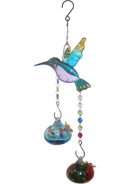 Vitray Besleyici Rüzgar Zil Kuş Su Besleyici Kuşları Beslemek İçin (Yurt Dışından)
