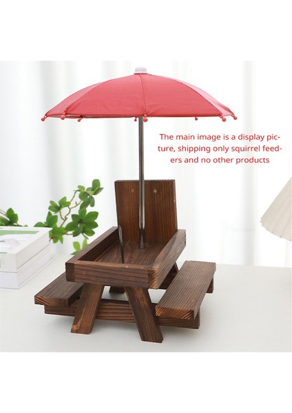 Ahşap sincap besleyici kuş evcil hayvan yemek masası tezgah asılı besleme masası mini şemsiye süslemeler (Yurt Dışından) modelleri