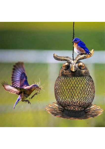 Açık bahçe vahşi kuş besleyici asılı kuş besleyicileri, metal örgü vahşi kuş besleyici dışarıdan bahçe avlusu dekor (Yurt Dışından) modelleri